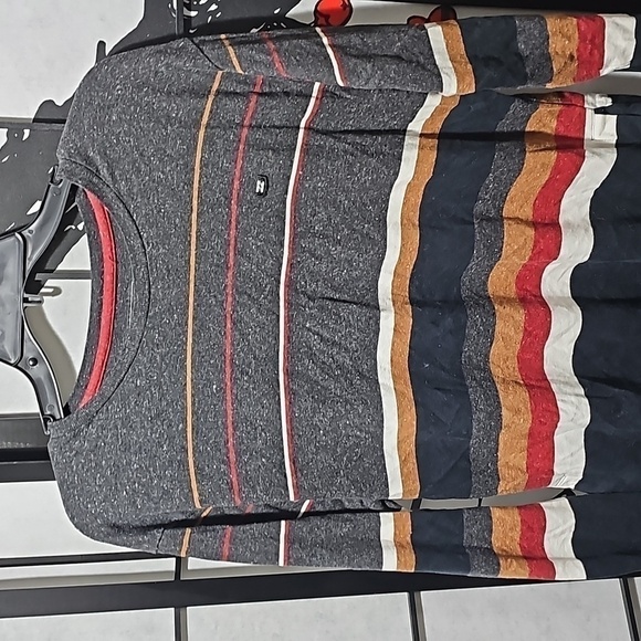 Billabong Striped Shirt With Pockets Size Small - Picture 2 of 7